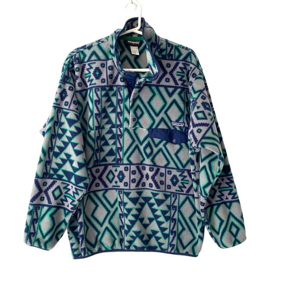 Patagonia Mens Synchilla Snap T Fleece pullover sweater jacket size medium - Picture 1 of 7